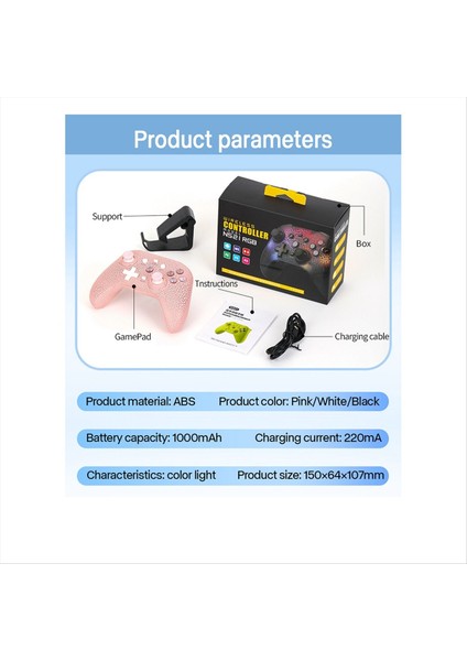 NS21 Kablosuz Oyun Konsolu+Switch/ps3/ps4/android/ios 6 Eksenli Girro Joystick Çift Motor Bluetooth Gamepad B (Yurt Dışından) modelleri