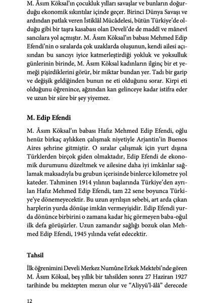 Mustafa Asım Köksal - Asım Cüneyd Köksal