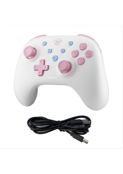 Switch Bluetooth Gamepad Için Aolion 3-Modlu Somatosensoriyel Titreşim Şeker Renkli Sap Beyaz (Yurt Dışından)