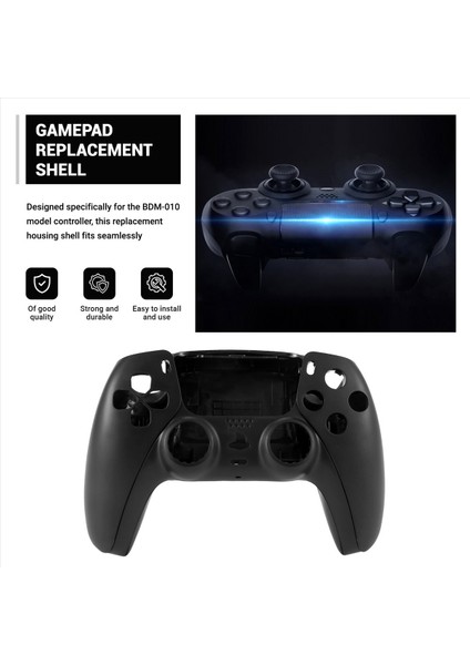 Ps5 BDM-010 Kontrolör Konut Kabuğu Oyunu Kontrolör Kabuk Kapağı Düğmeler Siyah (Yurt Dışından) indirimleri