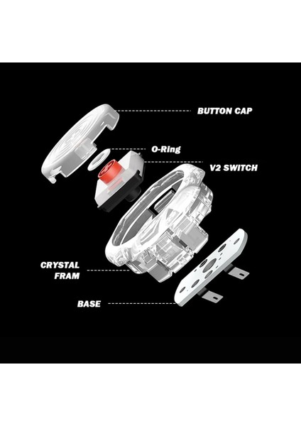 Arcade Dövüş Klavye Kristal Toka Düğmeleri Ultra Slim Profesyonel Yanıt Kailh Choc V2 Düşük Profil Anahtarı B (Yurt Dışından) fiyatları