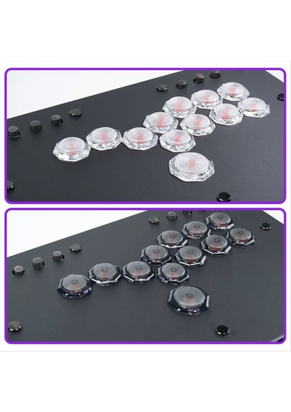 Arcade Dövüş Klavye Kristal Toka Düğmeleri Ultra Slim Profesyonel Yanıt Kailh Choc V2 Düşük Profil Anahtarı B (Yurt Dışından) modelleri