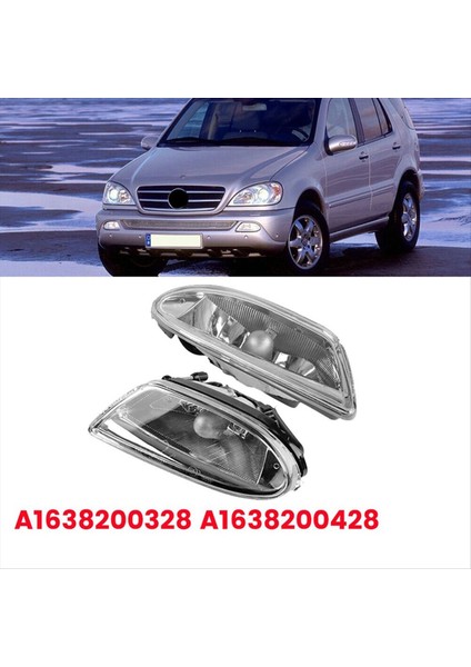 W163 ML320 ML350 ML430 ML500 1998-2005 A1638200328 A1638200428 Sürüş Lambası Için 1 Çift Araç Sis Önleyici Lambası (Yurt Dışından) modelleri