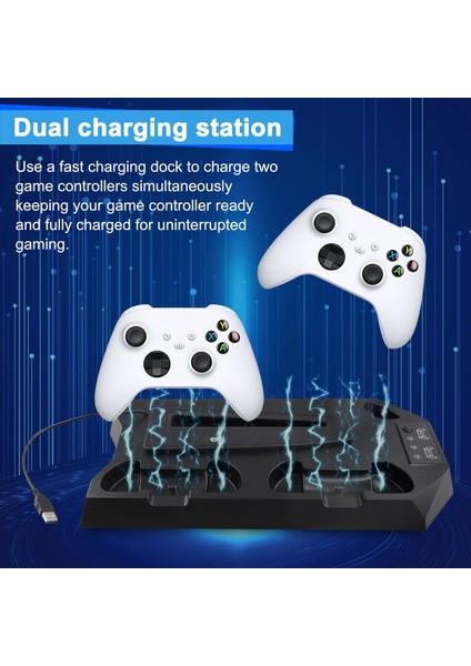 Ps5/ps5 Slim Console Için Dikey Soğutma Standı Playstation5 Için Hızlı Şarj Istasyonu 5 Gamepad Şarj Dock Siyah (Yurt Dışından) indirimleri