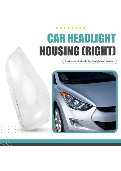Far Lens Araba Far Far Kapağı Cam Yedek Ön Abajur Hyundai Elantra Için 2011 - 2014 Sağ (Yurt Dışından) fırsatları