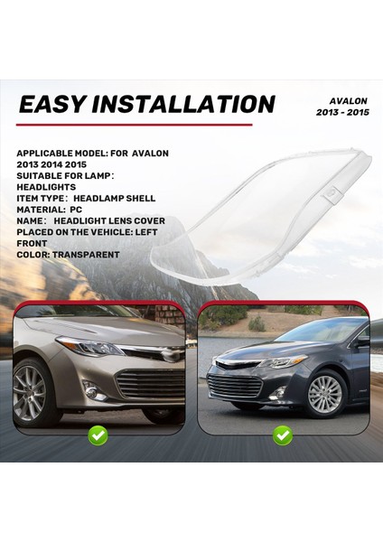 Far Kabuk Lambası Gölgesi Şeffaf Kapak Toyota Avalon 2013 2014 2015 Için Far Far Kapağı (Yurt Dışından) indirimleri