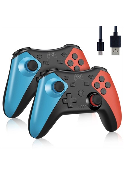 Nintendo Switch Pro/oled/lite/pc Joystick-A Için Uyumlu Olan 2pcs Kablosuz Bluetooth Denetleyici (Yurt Dışından)