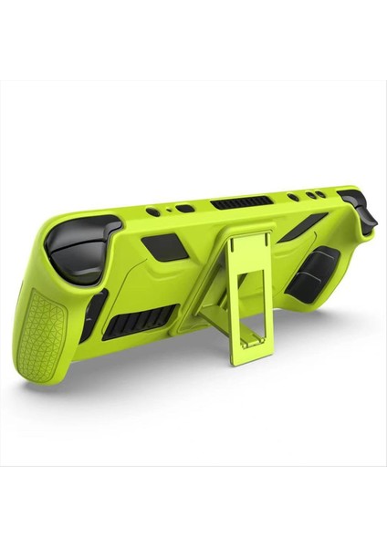 Steam Güverte Koruyucu Koruyucu Vaka-Anti-Fall Anti-Slip Yumuşak Silikon Kapak+Katlanır Stand Oyunu Konsol Aksesuarları Sarı (Yurt Dışından)