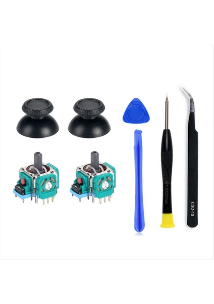 Tornavida Alet Onarım Kiti ile Ps5 Kontrolör Için Joystick Kapakları Olan 3D Analog Joystick Potansiyometresi (Yurt Dışından)