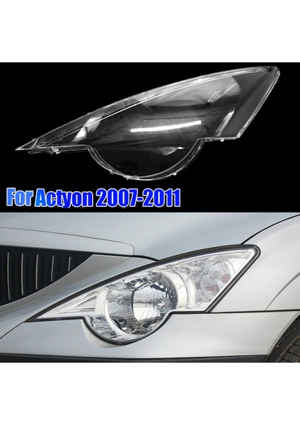 Sol Ön Far Kapağı Lens Lambası Kabuk Maskesi Ssangyong Actyon Için Abajur 07-11 Kafa Işık Lambası Cam Konuk Kılıf (Yurt Dışından) fiyatları