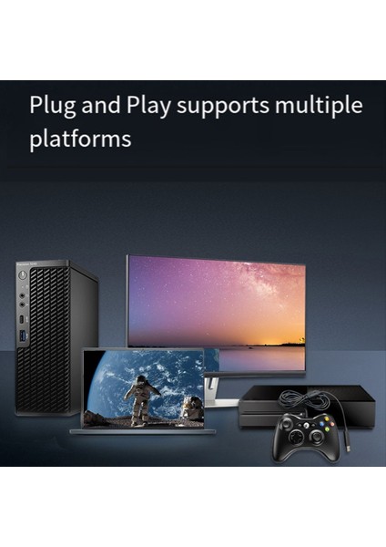 USB Wired Game Pad Joypad Gamepad Denetleyicisi Oyun Sistemi Için Kulaklık Deliği ile Pc/ XBOX360 A (Yurt Dışından) indirimleri