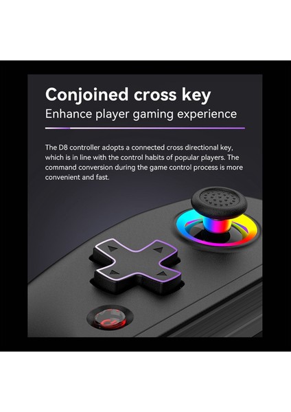 D8 Teleskopik Oyun Denetleyicisi Rgb Android Ios Ps3 Ps4 Switch Pc Için 6 Eksenli Titreşim ile Hafif Mobil Oyun Denetleyicisi A (Yurt Dışından) modelleri