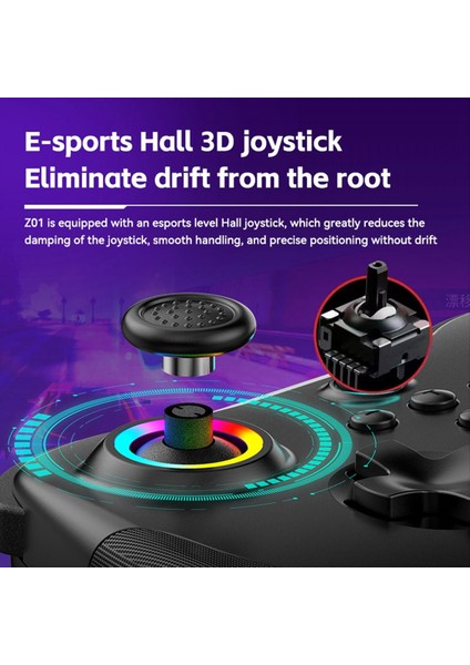 Kablosuz Oyun Denetleyicisi Bluetooth 6 Eksenli Hareket Sensörü Turbo Programlanabilir Joystick Switch Steam Ps3 Ps4 Pc Beyaz (Yurt Dışından) modelleri