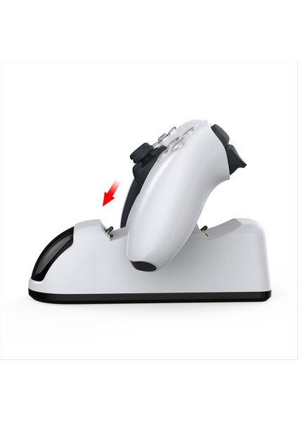 Ps5 Çift Şarj Dock Charger Için Denetleyici Şarj Cihazı Ps5 Gamepad Beyaz Için LED Gösterge Işığı ile Stand Stand (Yurt Dışından) modelleri