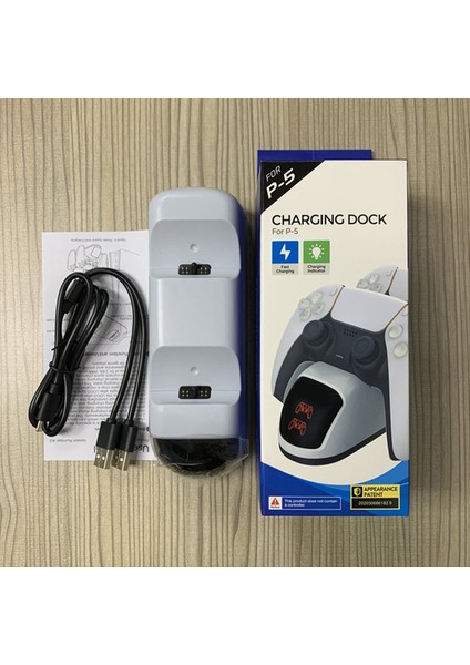 Ps5 Çift Şarj Dock Charger Için Denetleyici Şarj Cihazı Ps5 Gamepad Beyaz Için LED Gösterge Işığı ile Stand Stand (Yurt Dışından) indirimleri