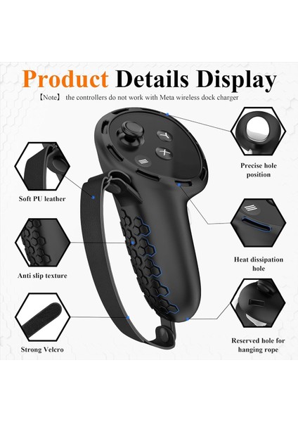 El Denetleyicisi Silikon Kabulleri Kapak Koruyucu Sleeve Kontrolör Meta Quest 3 Vr Aksesuarları Için El Kayışları (Yurt Dışından) indirimleri