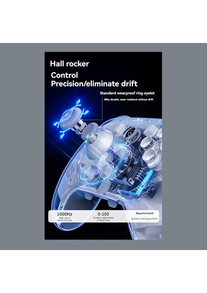 Aolion K10 Şarj Dock Rgb Kablosuz Gamepad Salonu Etkisi Switch/pc White Için Joystick Tetikleyici (Yurt Dışından)