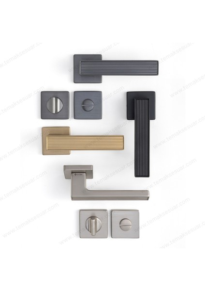 Dıa Rozetli Kapı Kolu Mat Siyah Renk Wc Mandallı Rozet fiyatları