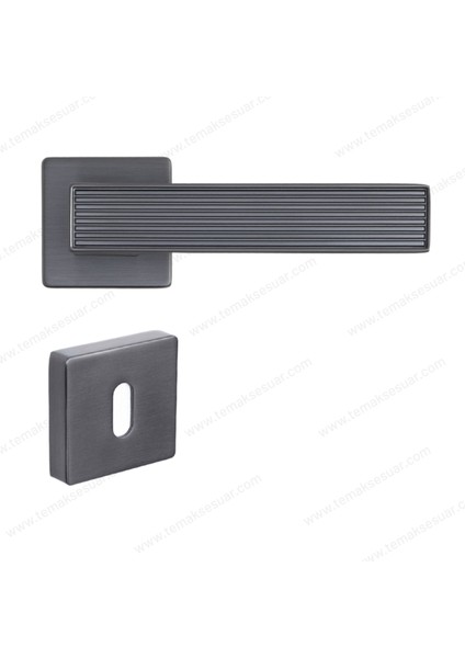 Dıa Rozetli Kapı Kolu Füme Renk Oda Rozetli