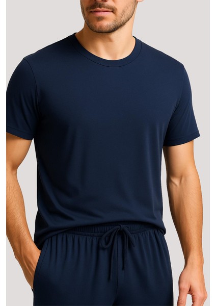 Erkek Kısa Kollu Basic Esnek Likralı Viskoz T-Shirt MAN01 fiyatları