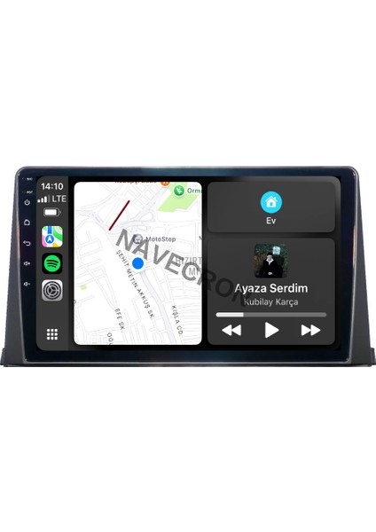 Cıtroen Berlıngo 2019+ 10" Uyumlu Android Multimedia Gerçek 4/64 Kablosuz Carplay Geri Görüş Kameralı