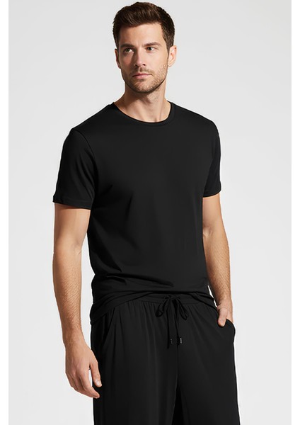 Erkek Kısa Kollu Basic Esnek Likralı Viskoz T-Shirt MAN01 fiyatları