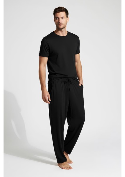 Erkek Kısa Kollu Basic Esnek Likralı Viskoz T-Shirt MAN01 fırsatları