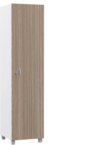 Tek Kapılı Metal Gövdeli Ahşap Kapaklı Soyunma Dolabı – Askılıklı ve Raflı – Ev & Ofis Kullanımına Uygun modelleri