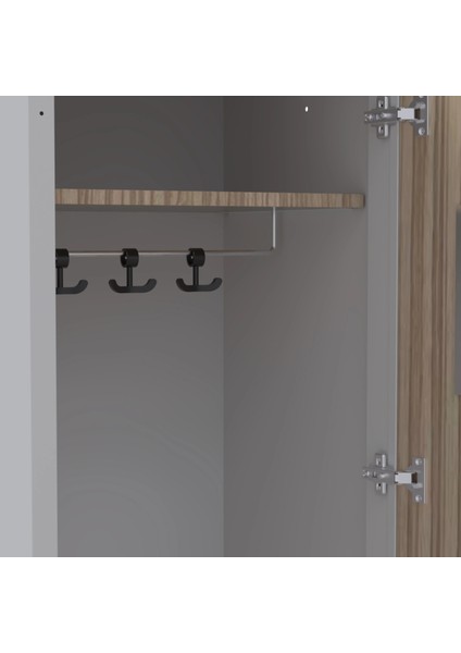 Tek Kapılı Metal Gövdeli Ahşap Kapaklı Soyunma Dolabı – Askılıklı ve Raflı – Ev & Ofis Kullanımına Uygun indirimleri