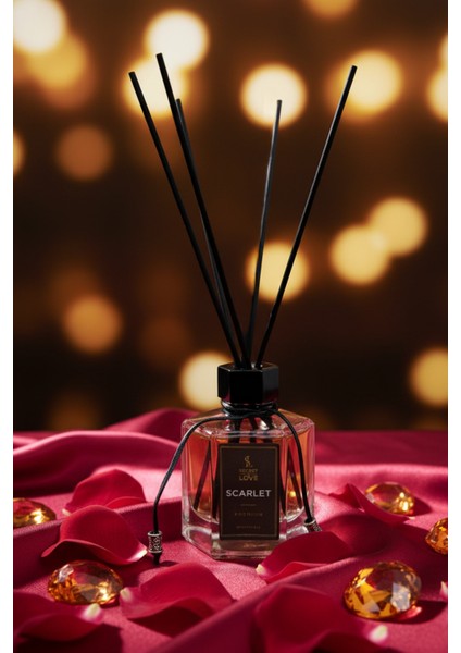 Scarlet Premium Çubuklu Oda Kokusu 120 ml – Uzun Kalıcı Vanilya & Amber & Kırmızı Meyve fırsatları
