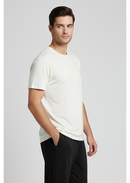 Erkek Kısa Kollu Basic Esnek Likralı Viskoz T-Shirt MAN01 fiyatları