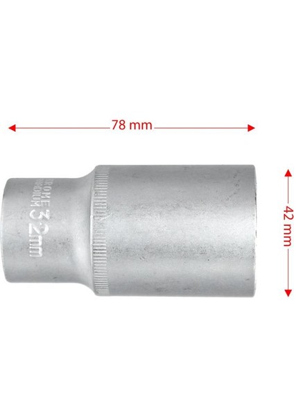 6459 Altı Köşe 1/2" Uzun Derin Lokma Anahtar 32 mm indirimleri