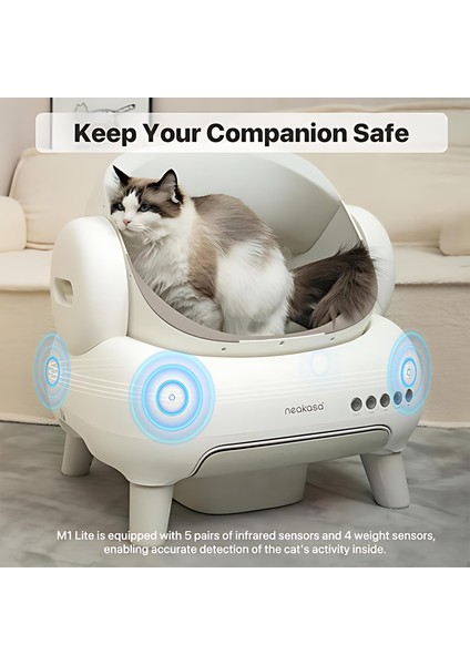 Üstü Açık Akıllı Kedi Tuvaleti Beyaz modelleri