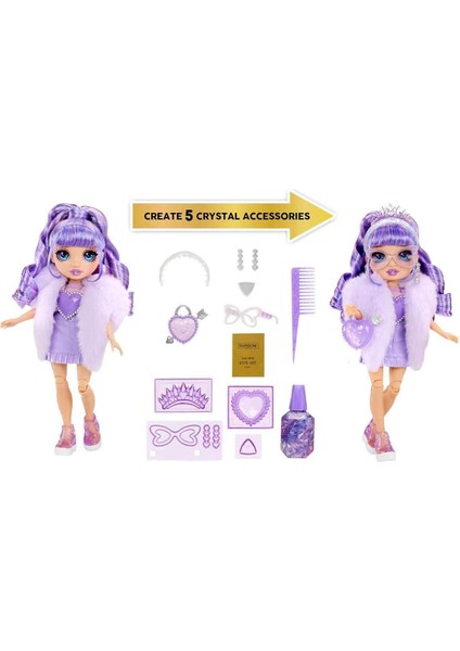Rainbow High Yaratıcı Kristaller Moda Bebeği - Violet Willow fiyatları