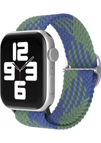 Apple Watch 42MM Star Kordon - Yeşil-Lacivert