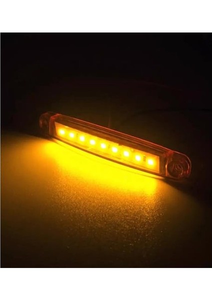 10 Adet 9 Ledli Parmak LED Lamba Sarı 12V-24V Kamyon Kasa ve Tır Dorse Lambası fiyatları