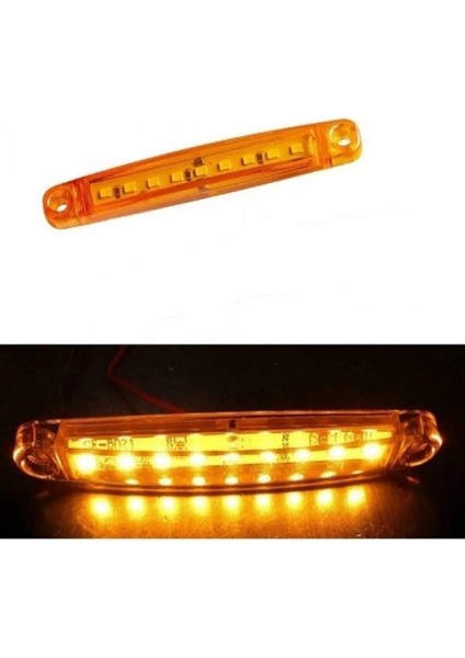 10 Adet 9 Ledli Parmak LED Lamba Sarı 12V-24V Kamyon Kasa ve Tır Dorse Lambası modelleri