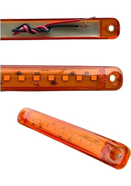 10 Adet 9 Ledli Parmak LED Lamba Sarı 12V-24V Kamyon Kasa ve Tır Dorse Lambası fırsatları