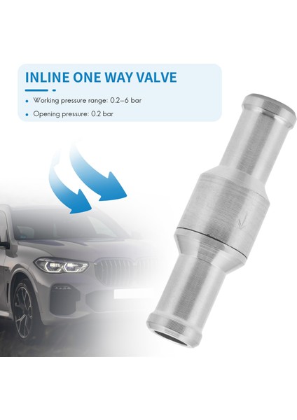 10MM Çek Valfi Fren Servo Booster Geri Dönüş Yok Tek Yol Valfı Dönüş Valf Vakum Hortumu Alüminyum Valf (Yurt Dışından) indirimleri