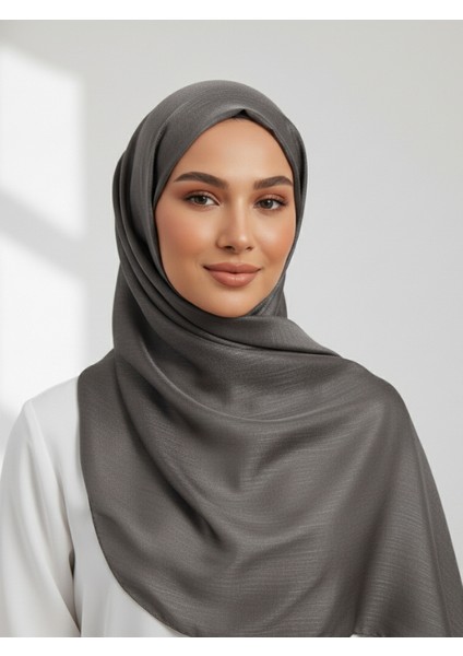 Tesettür Kadın Janjanlı Abiye Şal-Füme- 70X190CM