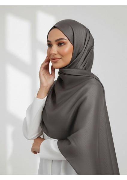 Tesettür Kadın Janjanlı Abiye Şal-Füme- 70X190CM fiyatları