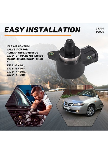 Nissan Almera N16 I30 QG15DE Için Boş Hava Kontrol Vanası Iacv 23781-5M401 23781-5M403 23781-4M50A 23781-4M500 (Yurt Dışından) indirimleri