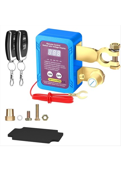 Uzak Pil Bağlantı Kesme Anahtarı 12V 240A LED Voltaj Ekranı Otomatik Güç Kapatma Anahtarı Otomatik Araba Kamyonu Için (Yurt Dışından)