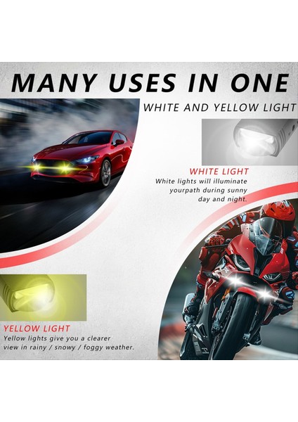 1,5 Inç Ön Izgara LED Işıkları Beyaz/kehriyüksek/düşük Işın Araba Kamyon Utv Sürüş Sis Lambası 30W 9-32V (Yurt Dışından) modelleri