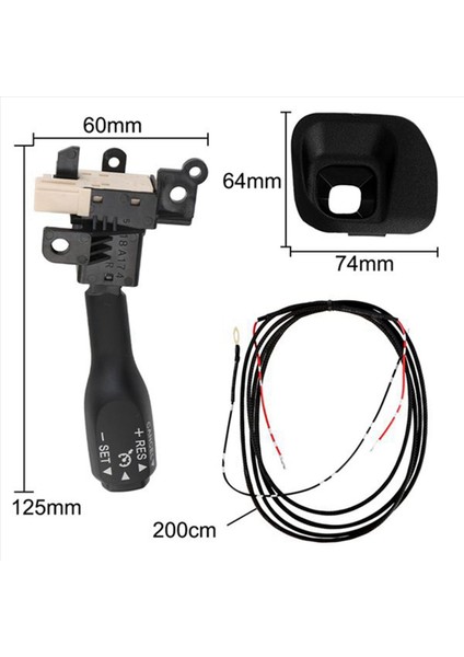 Toyota Prius Plug-In Hibrid Aqua Için Kapak 45186-47030-C0 ile 2x Direksiyon Simidi Seyir Kontrol Anahtarı 84632-34011 (Yurt Dışından) fırsatları