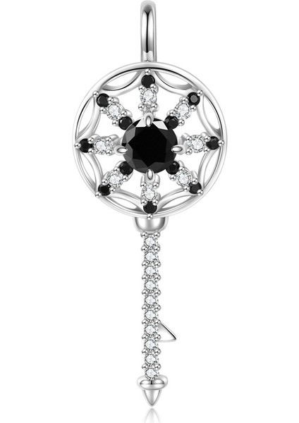 Erkekler ve Kadınlar Için On Iki Doğum Taşı Rüya Yakalayıcı Anahtar S925 Ayar Gümüş Kolye (Set 1) (Yurt Dışından)