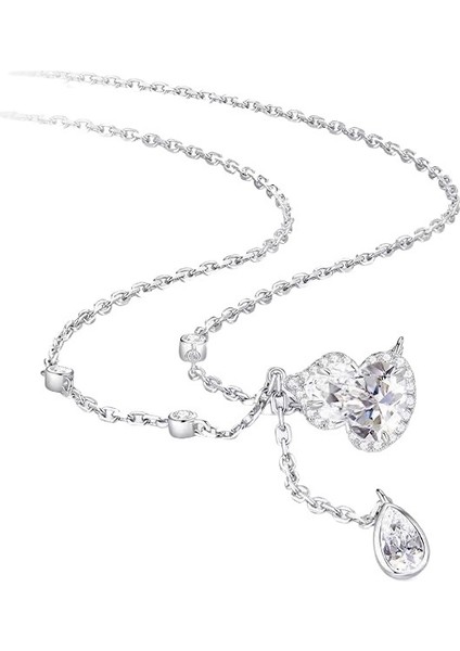 Kabak ve Damla Püsküllü Köprücük Kemiği Kolye Ucuyla Birlikte 925 Ayar Gümüş Kolye (Yurt Dışından) fiyatları