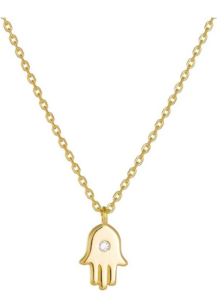 Avuç Içi Kolye S925 Saf Kadın Kolye Ucu Köprücük Zinciri (Yurt Dışından)