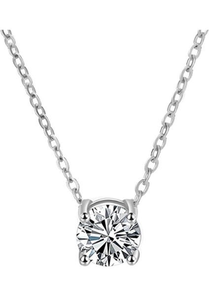 Dört Uçlu 7mm Zirkonyum Kolye, Titanyum Çelik Kadın Köprücük Kemiği Zincir Kolye Ucu. (Yurt Dışından)