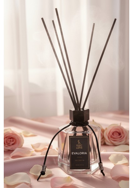 Evaloria Premium Çubuklu Oda Kokusu 120 ml – Uzun Kalıcı Çiçek & Vanilya & Yumuşak Pudra Notaları fiyatları